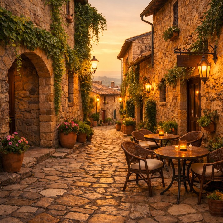 rustic stone village