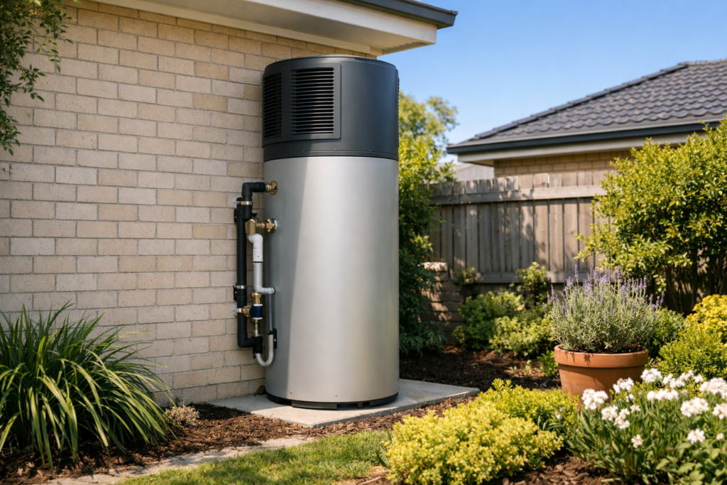 modern heat pump hot water